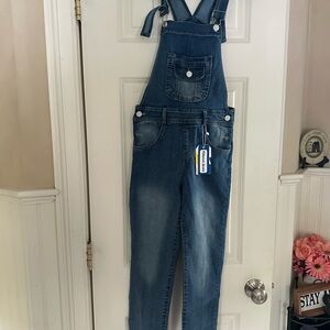 Kidscool Space Kids Washed Fashion Soft Jeans Overalls BLUE Size 135